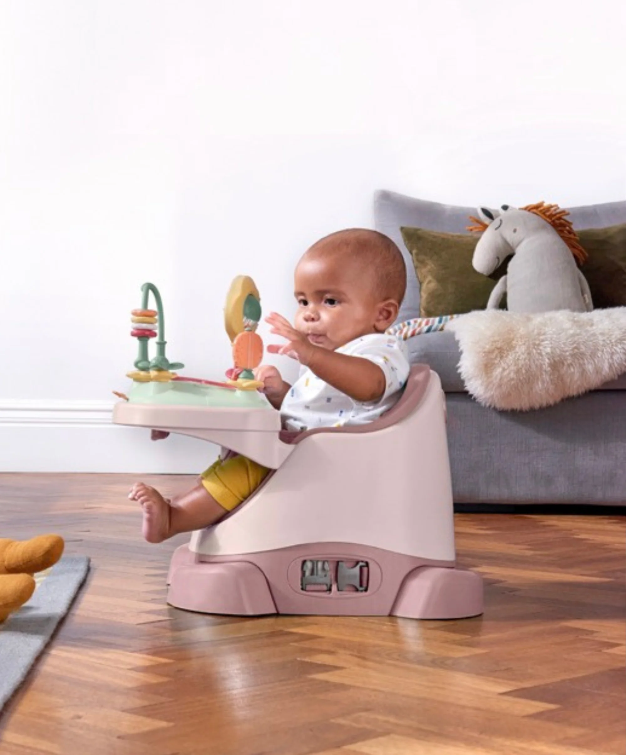 Bug 3-in-1 Floor & Booster Seat with Activity Tray - Blossom - Image 5