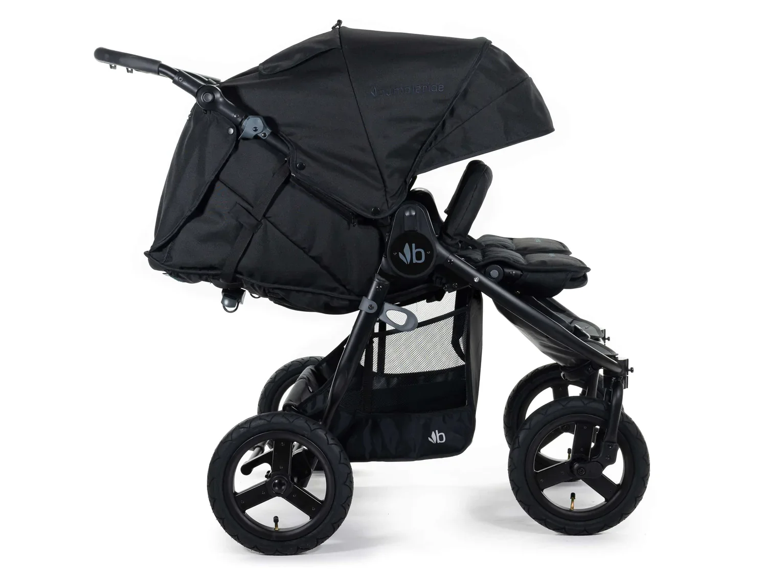 Bumbleride Indie Twin / Double Stroller Matt BLACK - Image 3