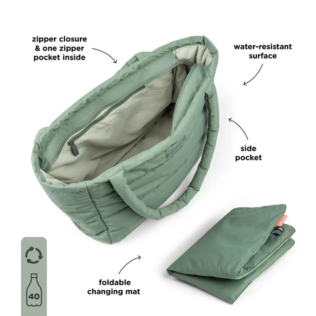 Done by Deer Quilted Changing Tote Green - Image 8