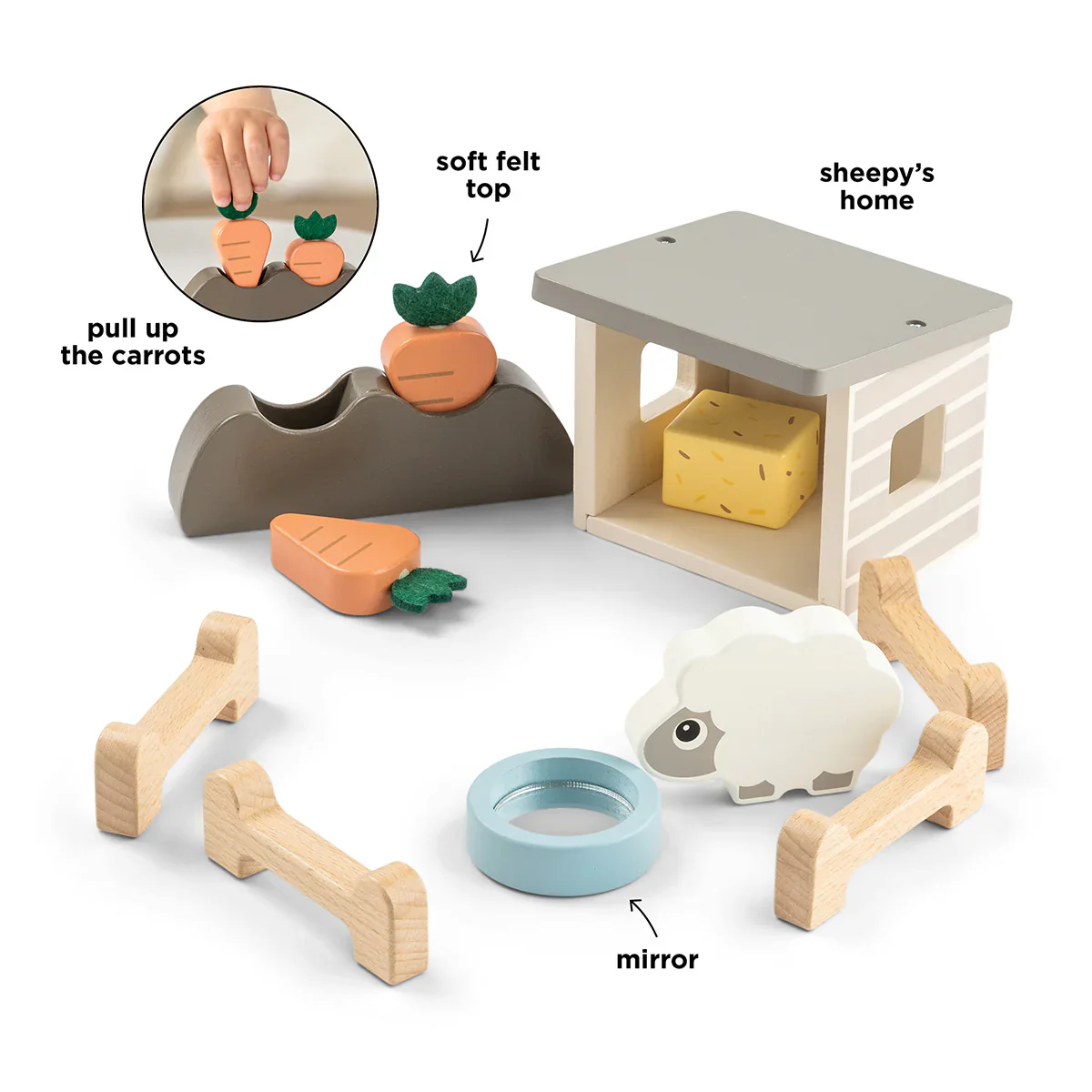 Done by Deer Tiny Farm Play Set Sheepy - Image 4