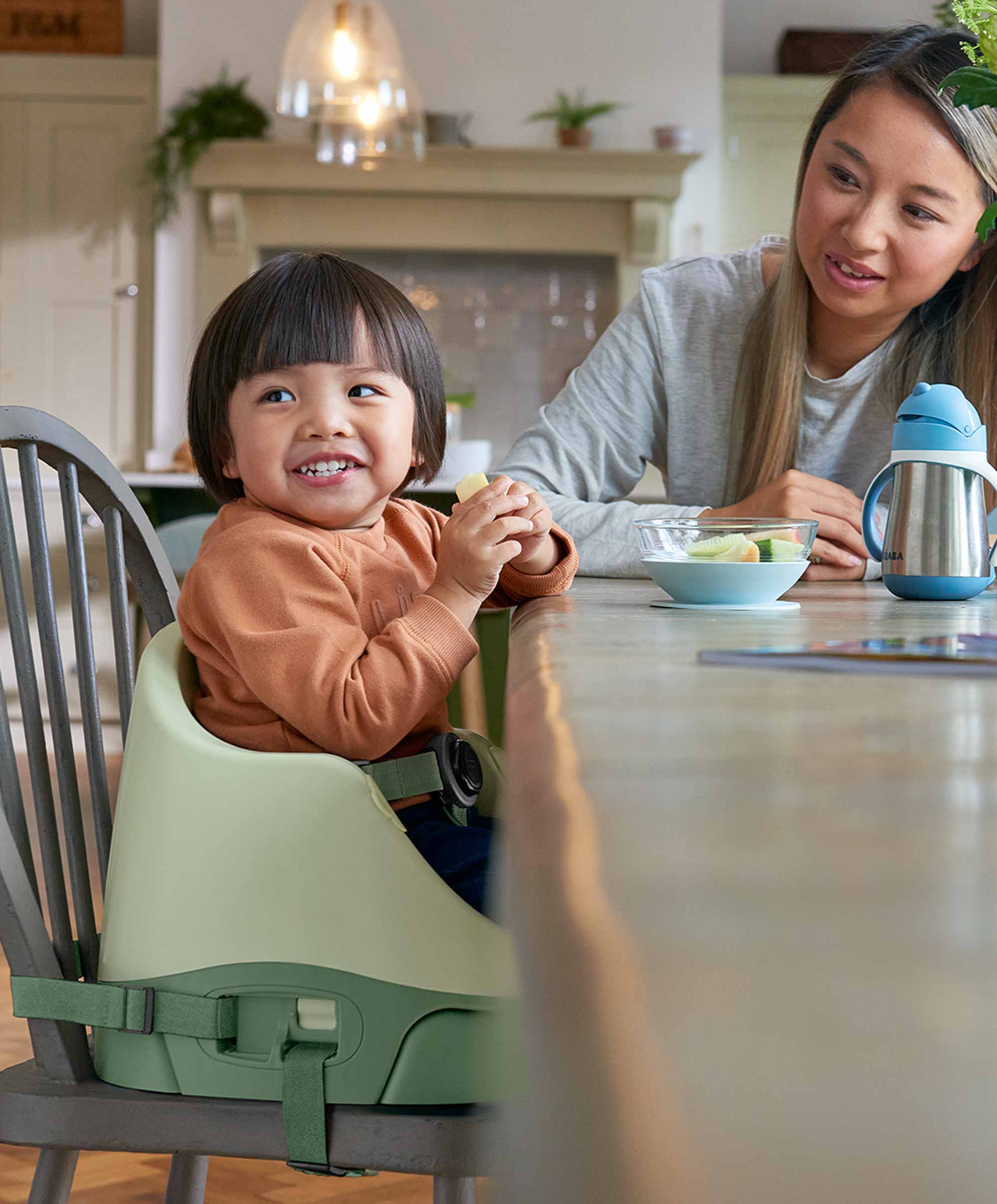 Mamas & Papas Bug 3-in-1 Floor & Booster Seat with Activity Tray - Eucalyptus - Image 3