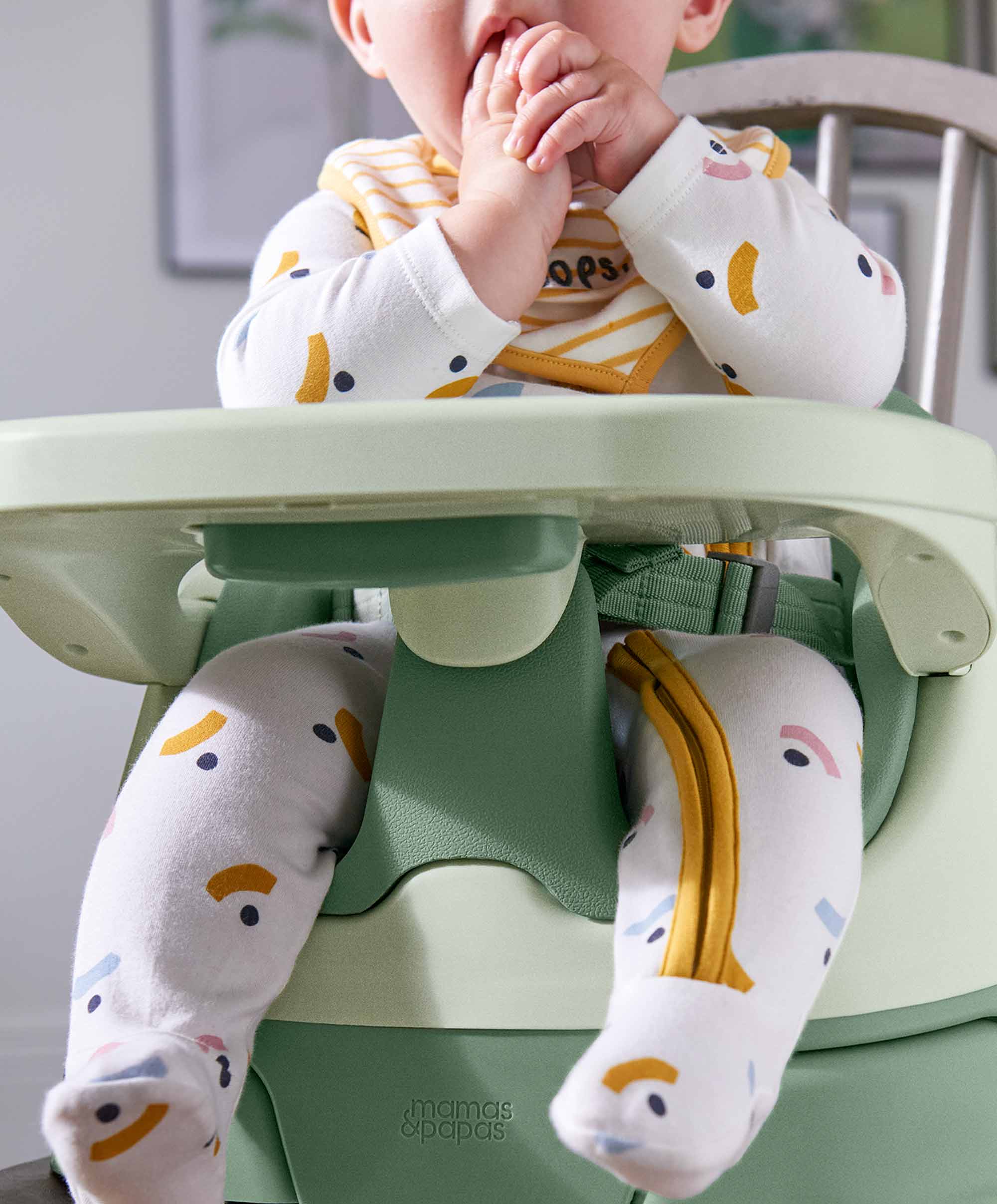 Mamas & Papas Bug 3-in-1 Floor & Booster Seat with Activity Tray - Eucalyptus - Image 7