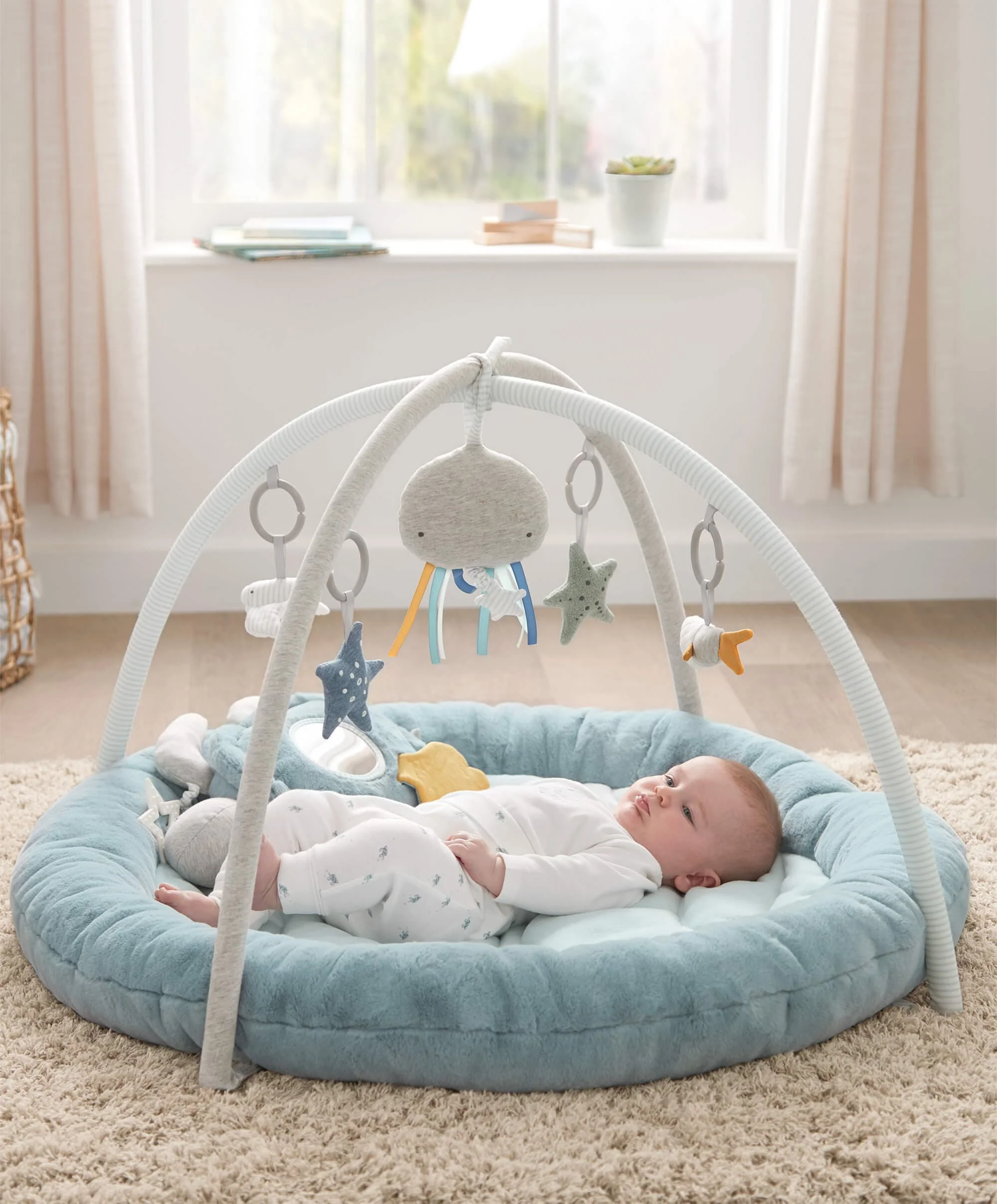 Mamas & Papas Playmat & Gym -Welcome to the World Blue - Image 3