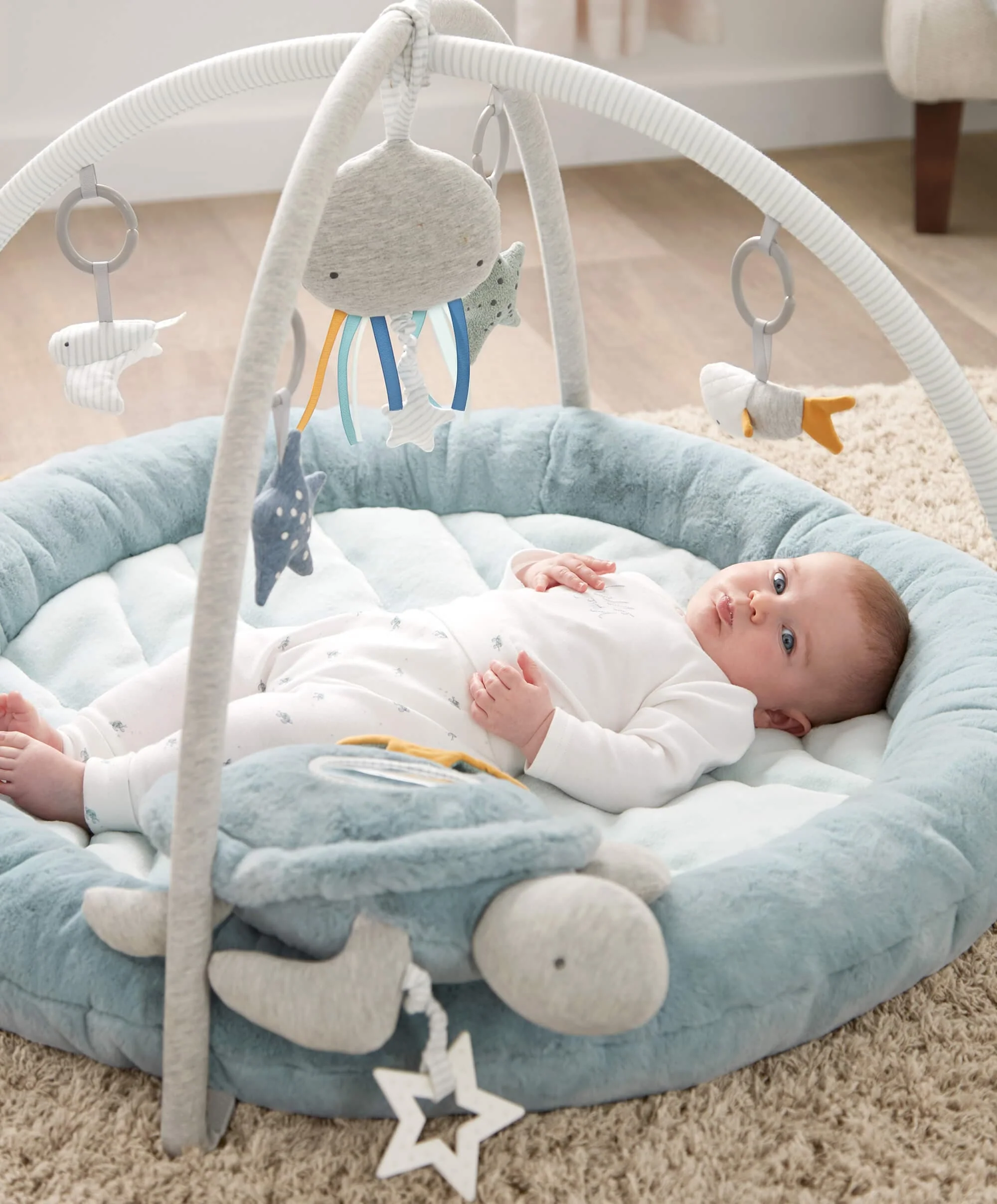 Mamas & Papas Playmat & Gym -Welcome to the World Blue - Image 4