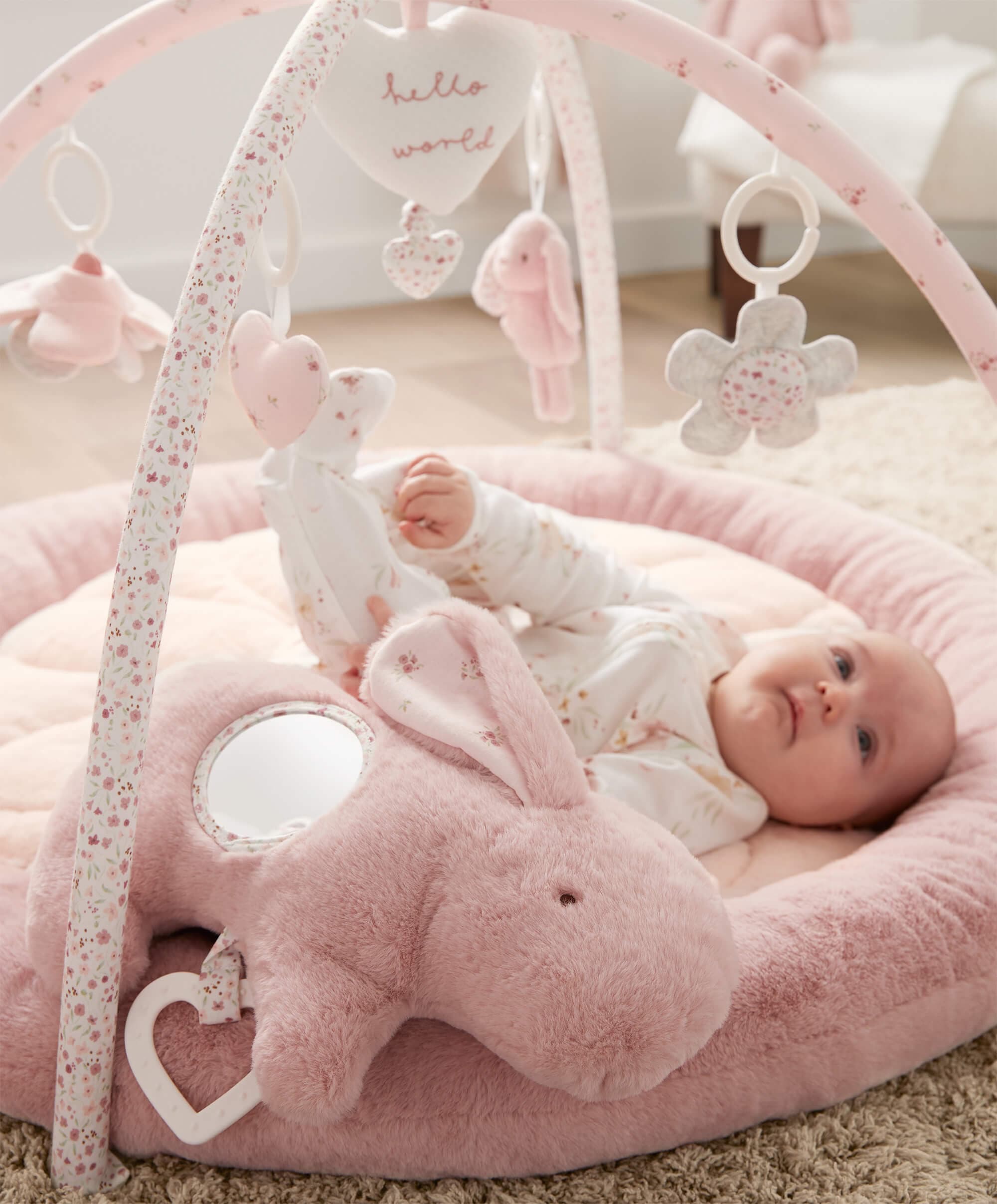 Mamas & Papas Playmat & Gym - Welcome to the World Pink - Image 4