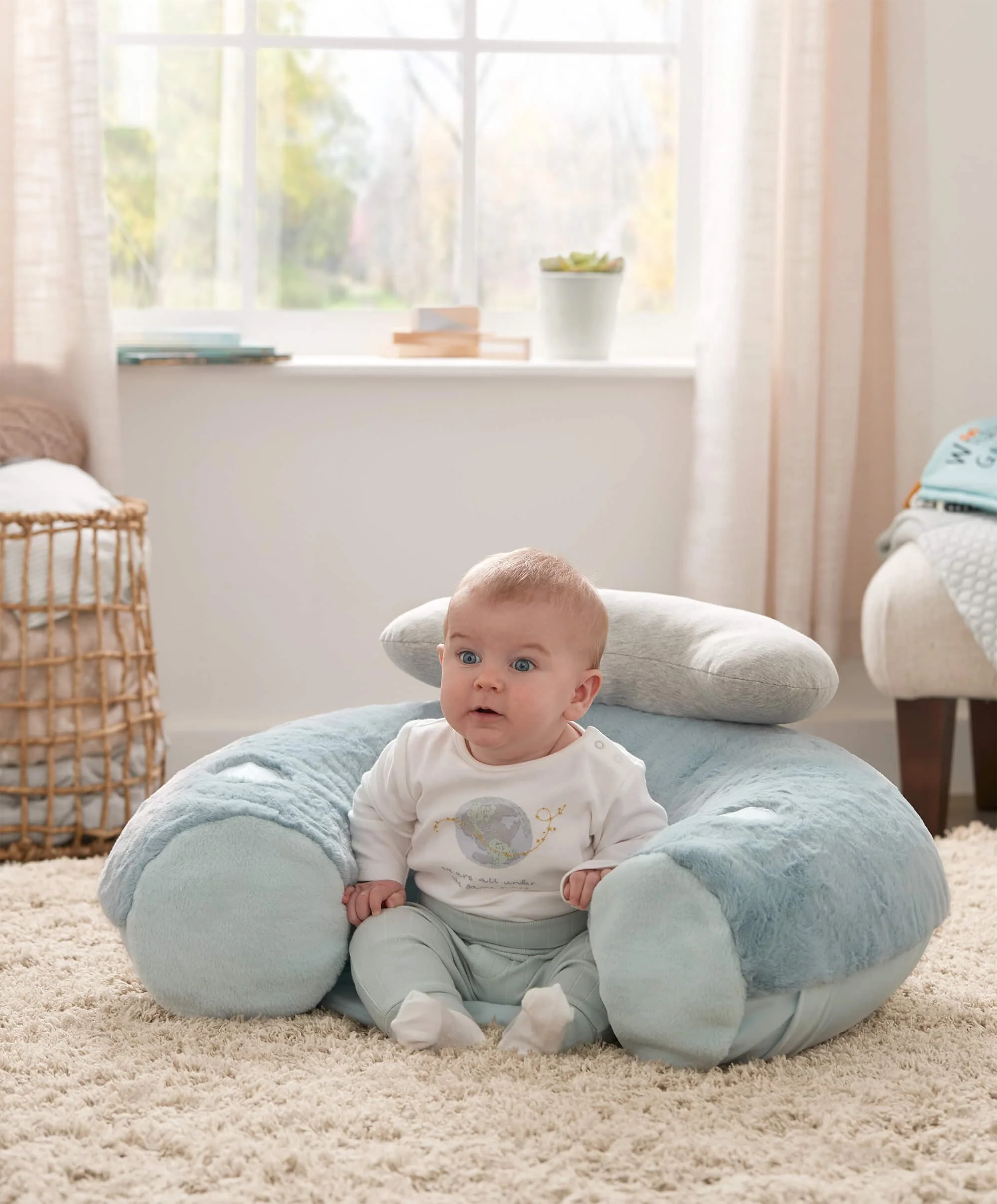 Mamas & Papas Sit & Play Floor Seat - Welcome to the World Blue - Image 5