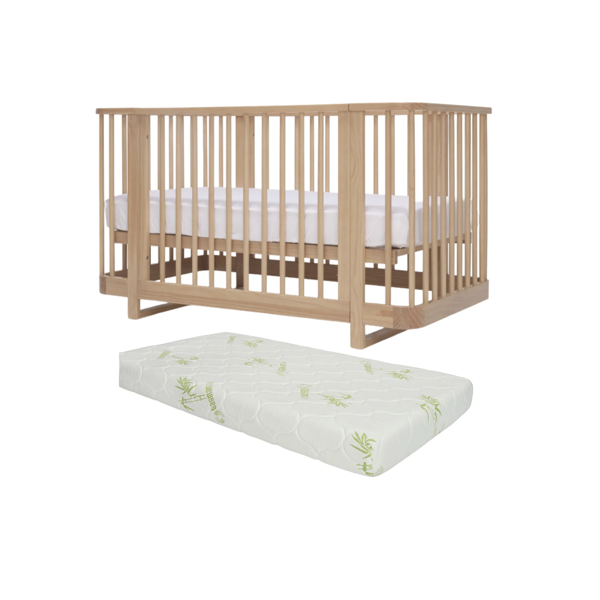 Seena Pisa Cot & Mattress -Sandstone + Free Gift - Image 16