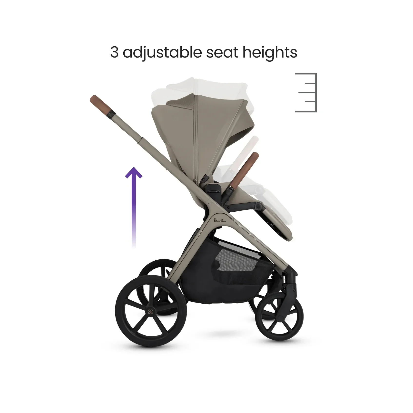 Silvercross Cove CHAMPAGNE with Carrycot FREE Phone Holder - Image 12