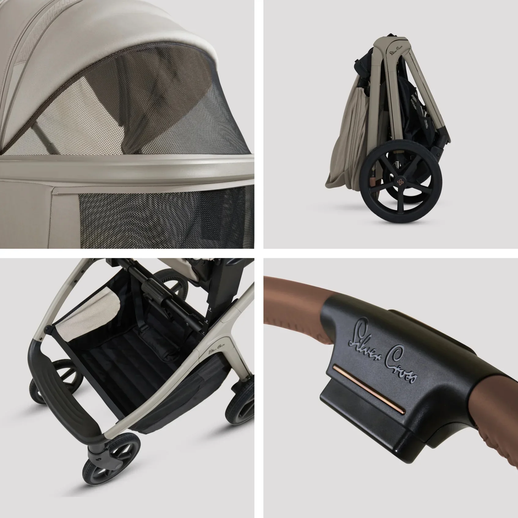 Silvercross Cove CHAMPAGNE with Carrycot FREE Phone Holder - Image 9