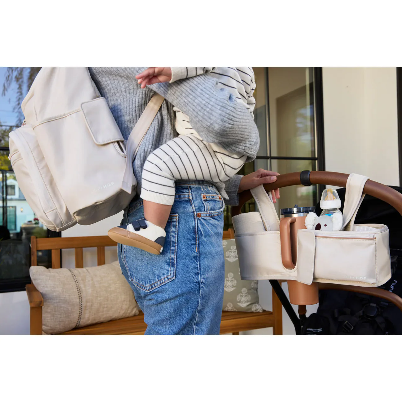 Skip Hop Ultimate Stroller Organiser - Oat - Image 12