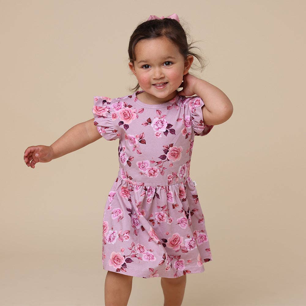 Snuggle Hunny - Blossom Short Sleeve Organic Dress - 3-6 Months (00) - Image 3