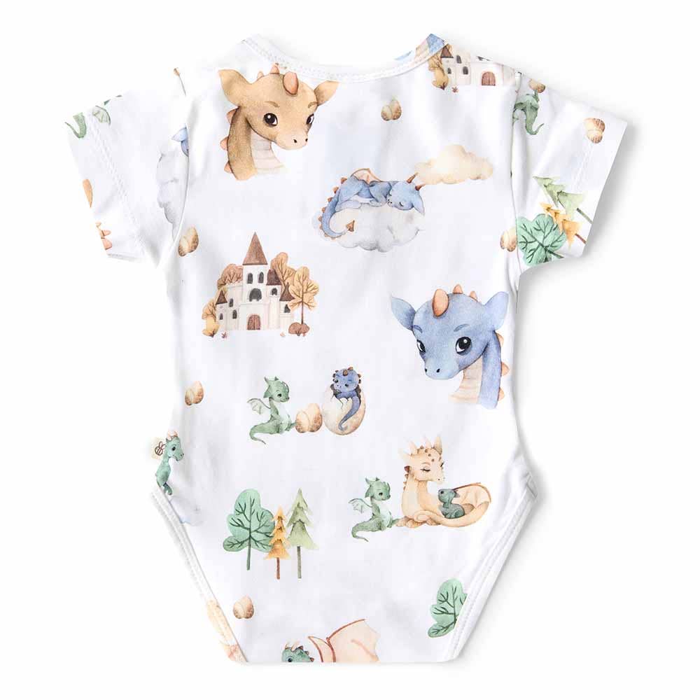 Snuggle Hunny - Dragon Short Sleeve Organic Bodysuit - Newborn (0000) - Image 4