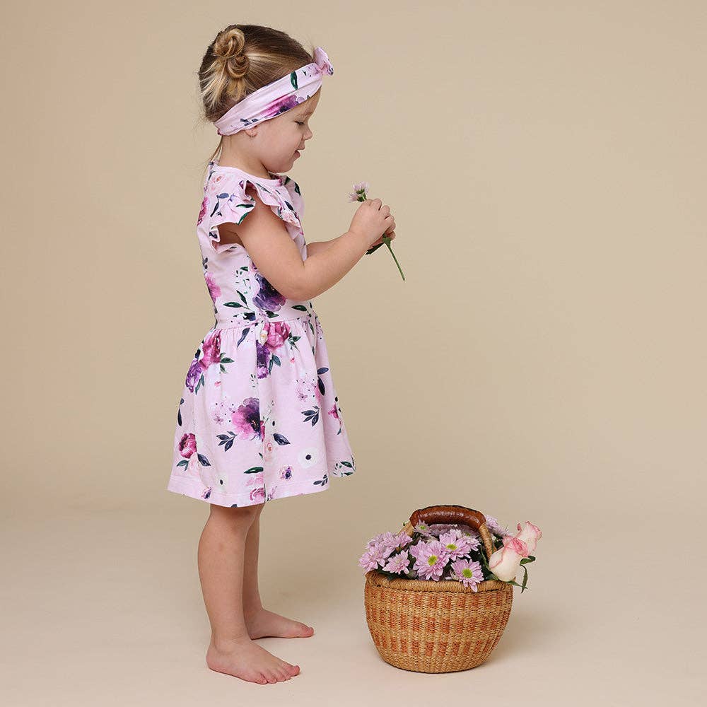 Snuggle Hunny - Floral Kiss Short Sleeve Organic Dress - Image 4