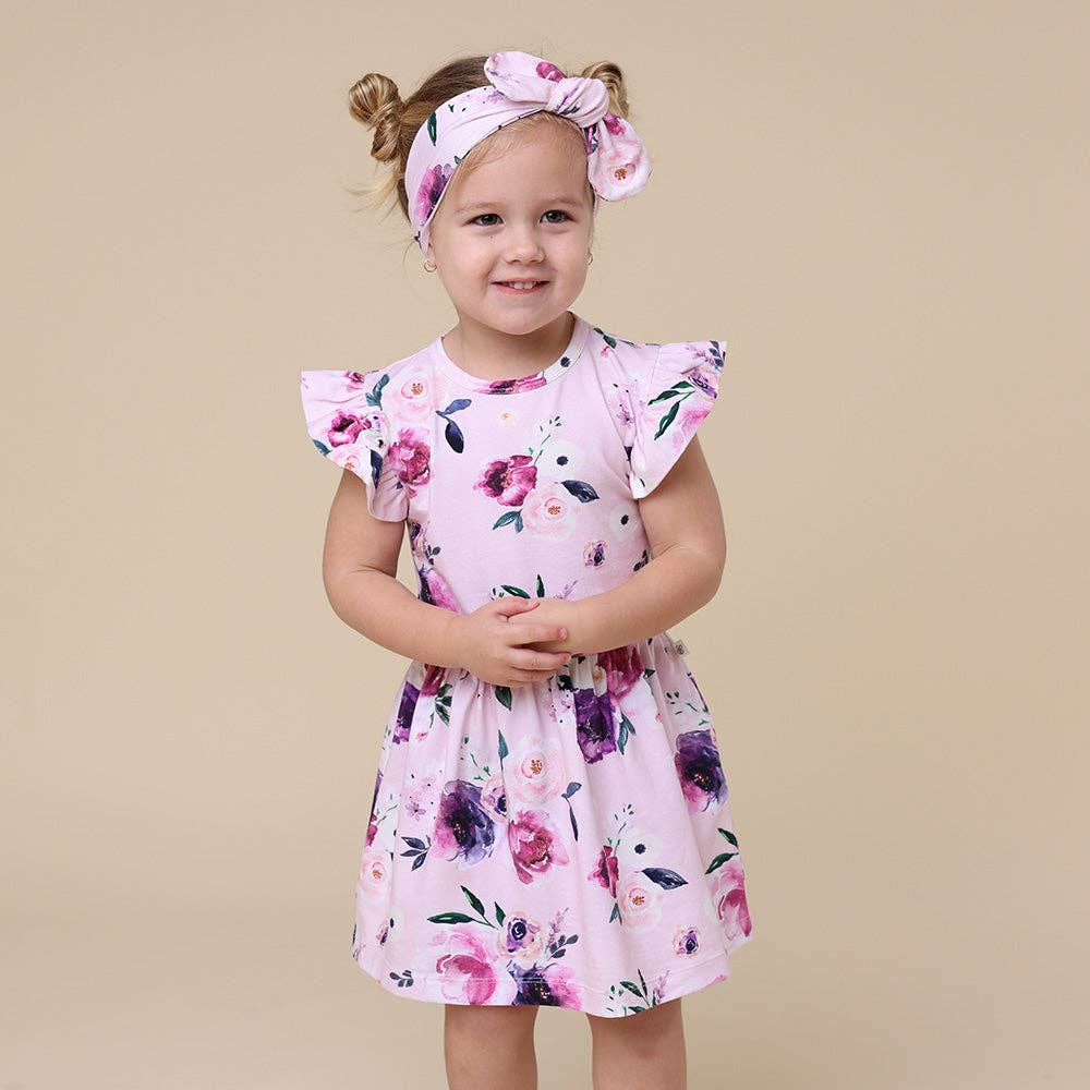 Snuggle Hunny - Floral Kiss Short Sleeve Organic Dress - Image 7
