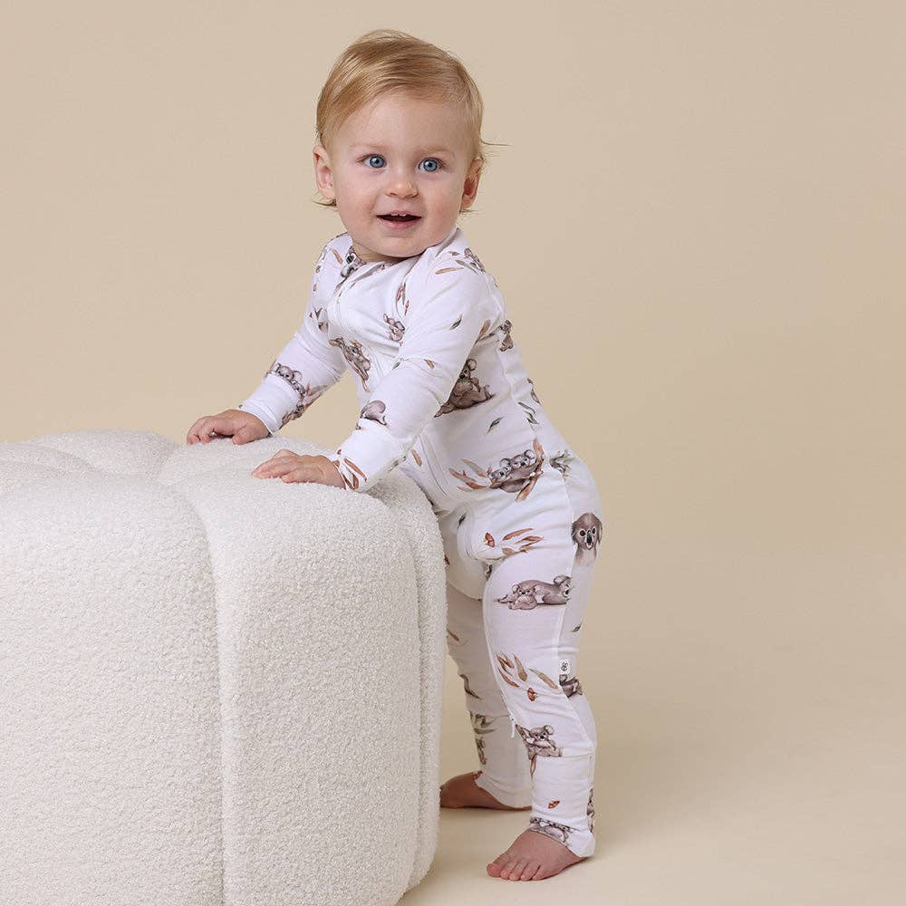 Snuggle Hunny - Koala Organic Snugglesuit Convertible Romper - 6-12 Months (0) - Image 3