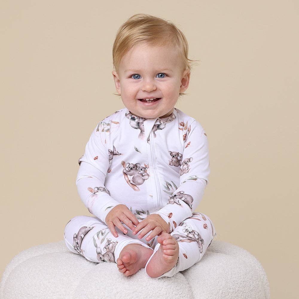 Snuggle Hunny - Koala Organic Snugglesuit Convertible Romper - 6-12 Months (0) - Image 4